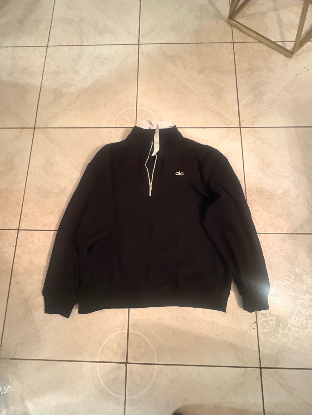 ALO Yoga Men’s Black Half-Zip Sweater